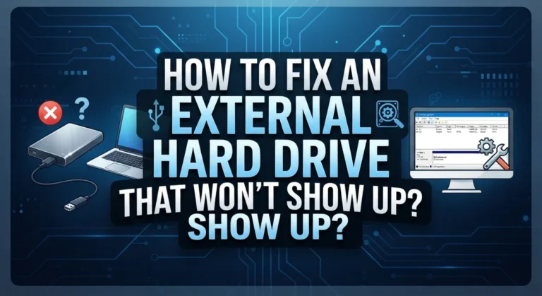 How to Fix an External Hard Drive That Won’t Show Up?